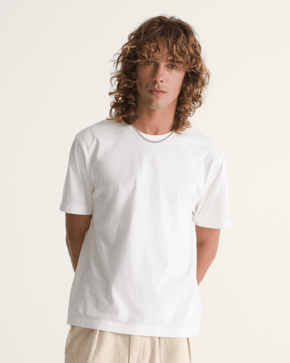 Vans Premium Shrunken T-Shirt in Egret White