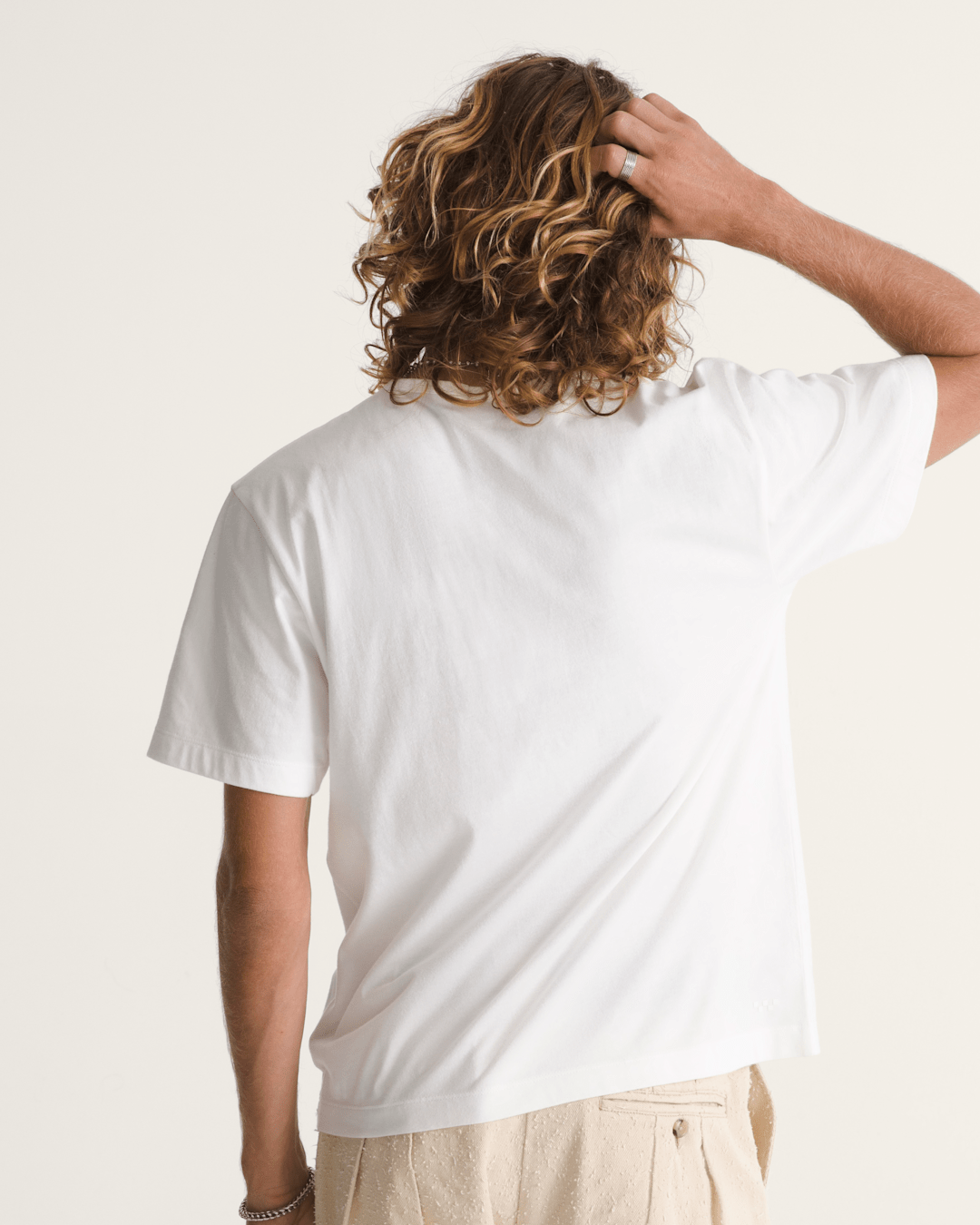 Vans Premium Shrunken T-Shirt in Egret White