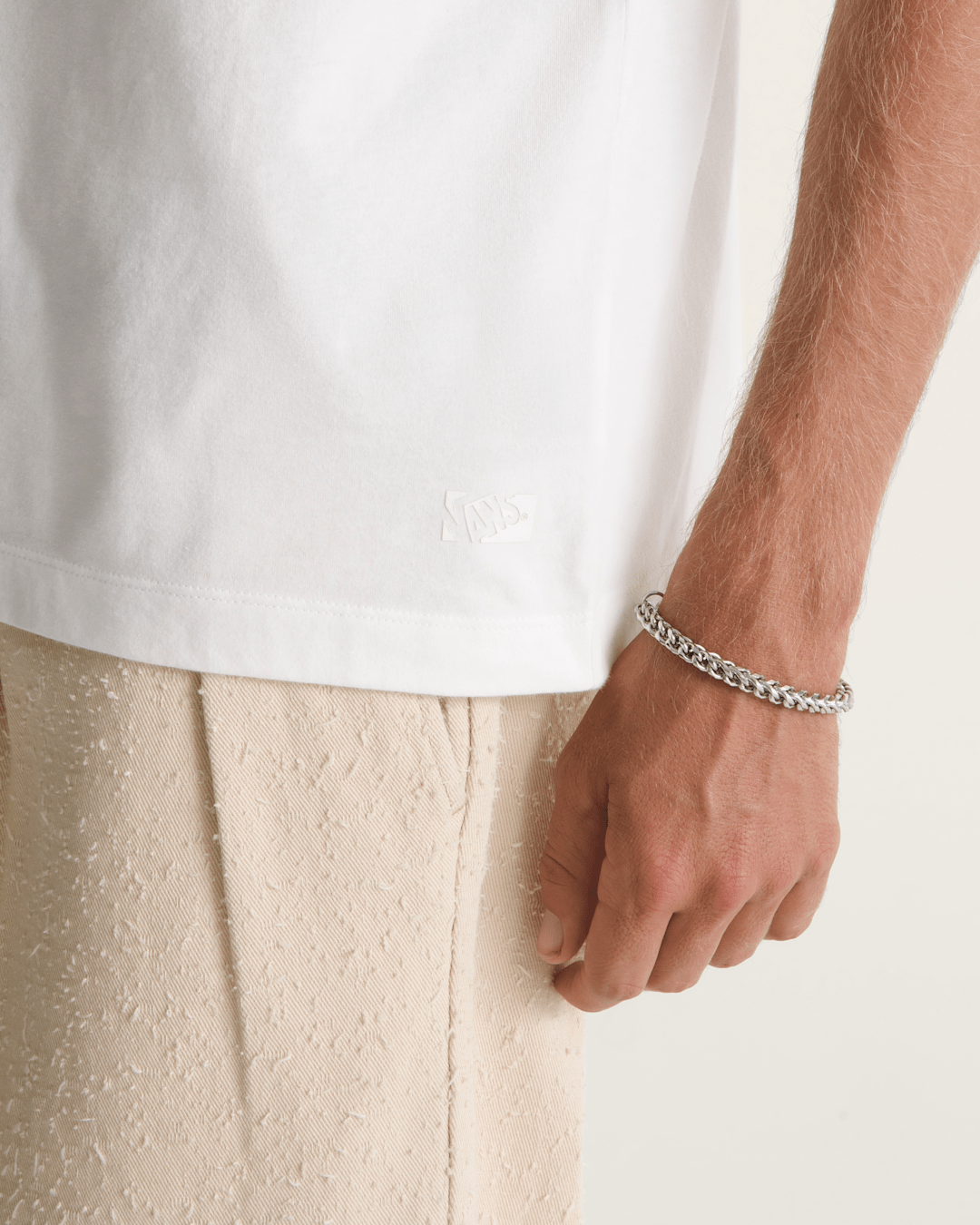 Vans Premium Shrunken T-Shirt in Egret White