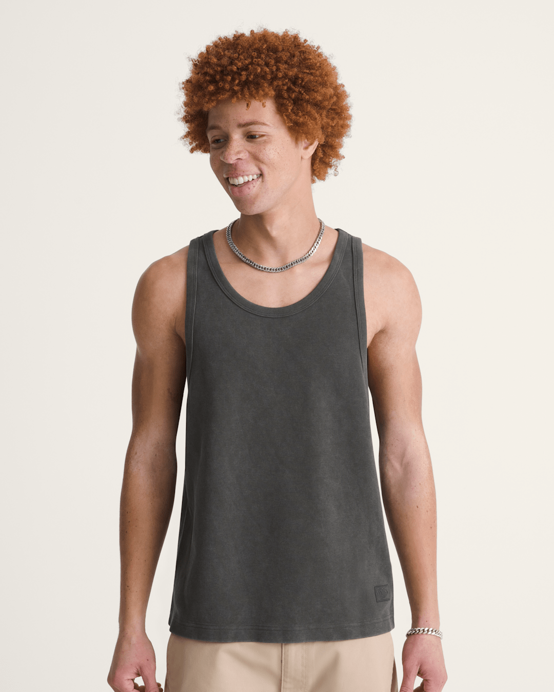 Vans Premium Waffle Tank Top in Faded Black