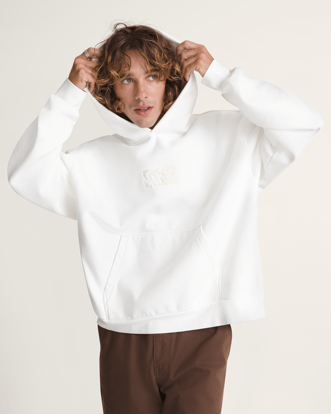 Vans Premium Pullover Hoodie in Egret White