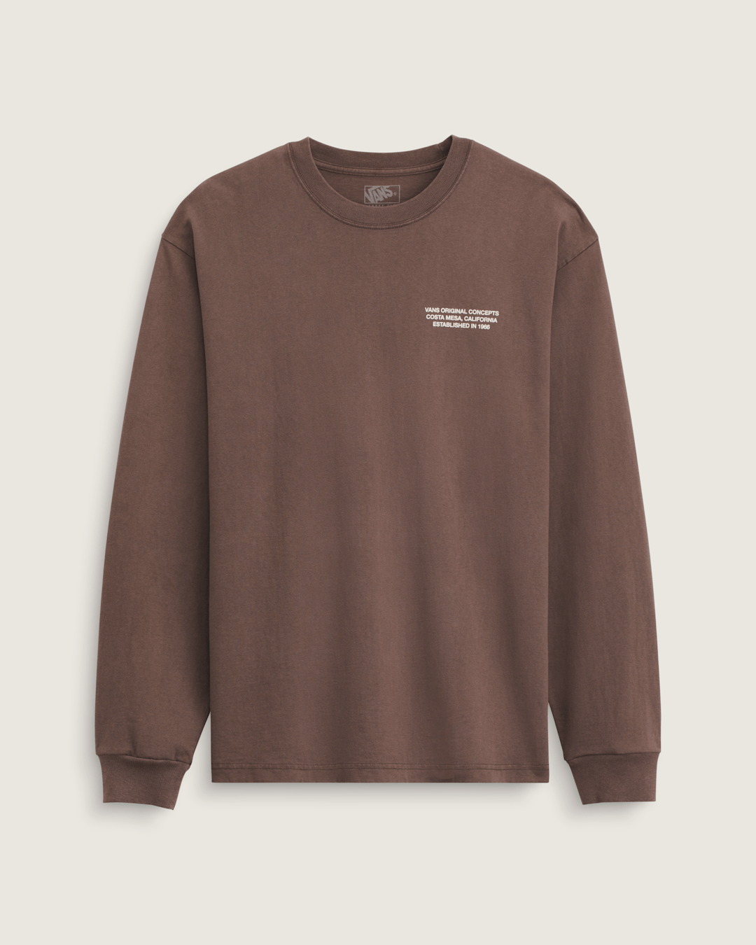 Vans Original Concepts Long Sleeve T-Shirt in Vintage Cocoa Brown