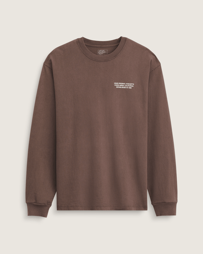 Vans Original Concepts Long Sleeve T-Shirt in Vintage Cocoa Brown
