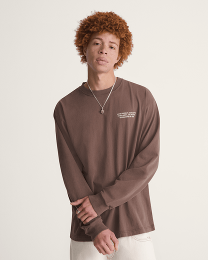 Vans Original Concepts Long Sleeve T-Shirt in Vintage Cocoa Brown