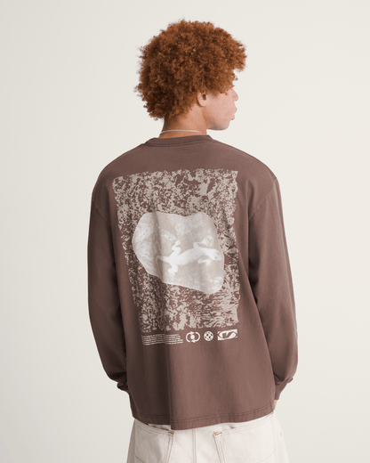 Vans Original Concepts Long Sleeve T-Shirt in Vintage Cocoa Brown