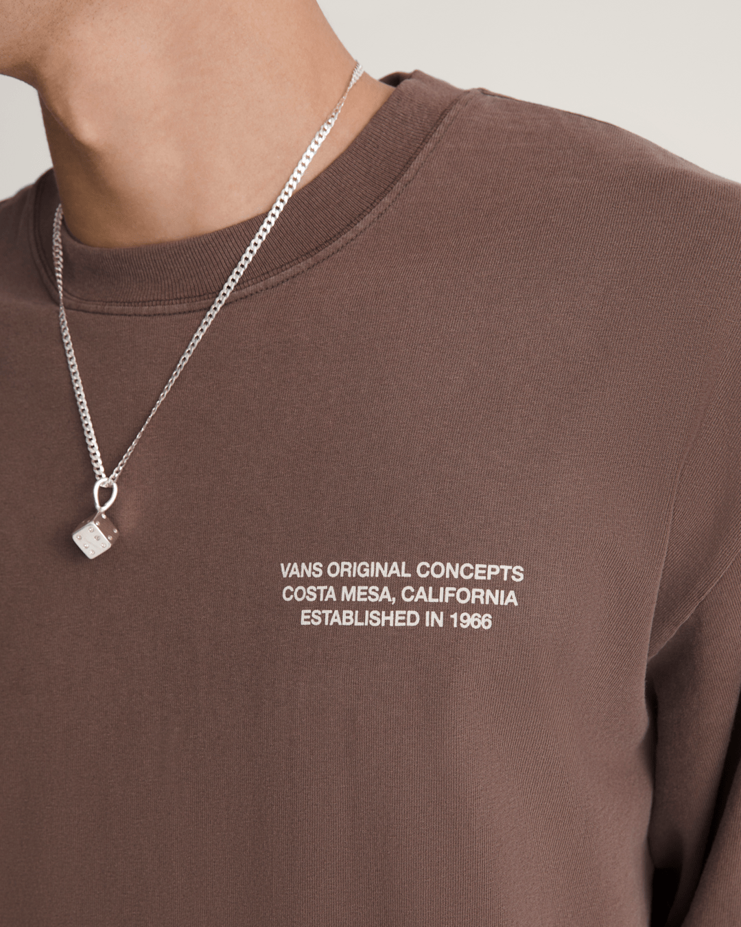 Vans Original Concepts Long Sleeve T-Shirt in Vintage Cocoa Brown