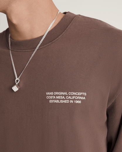 Vans Original Concepts Long Sleeve T-Shirt in Vintage Cocoa Brown