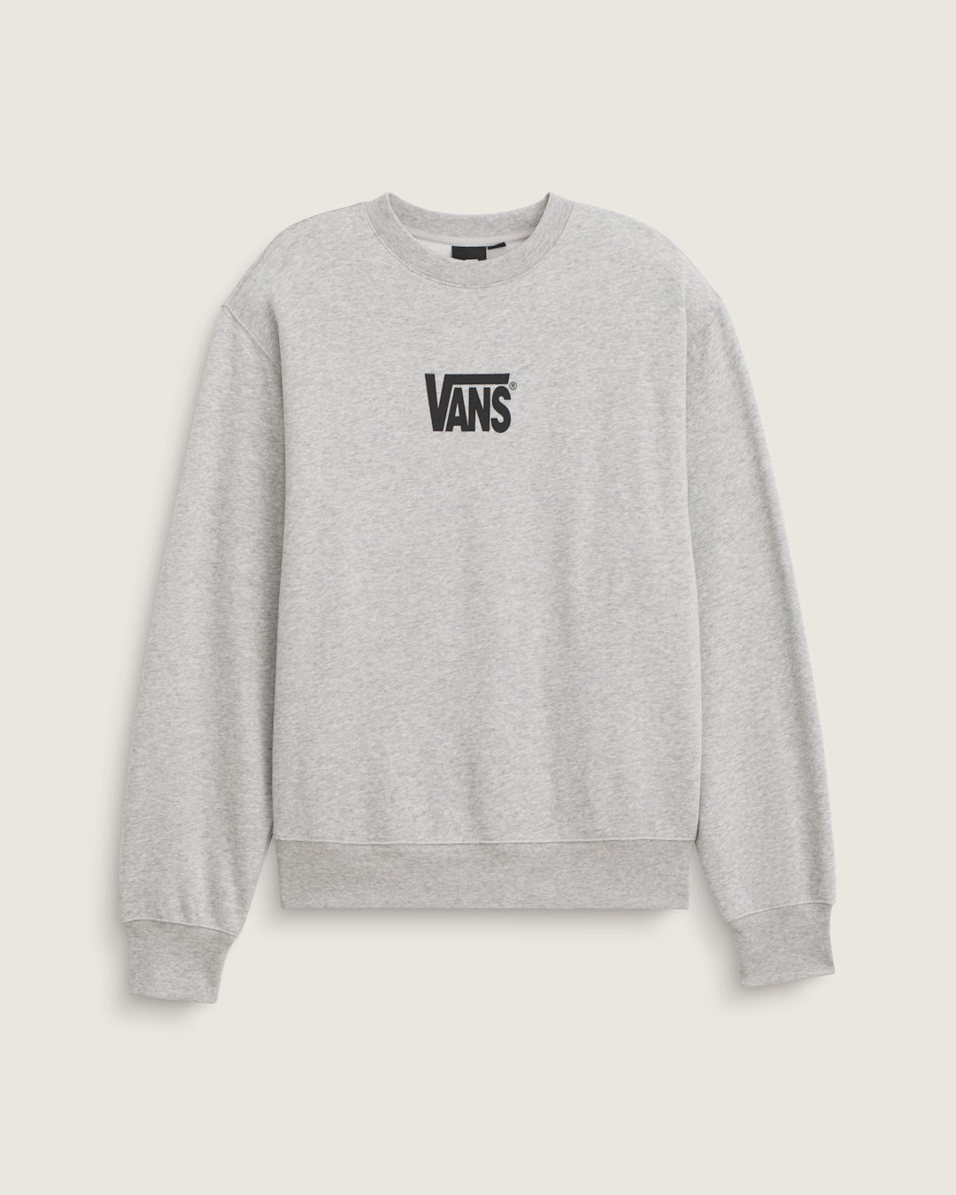 Vans Stretch Logo Crew Sweatshirt in Cement Heather Grey