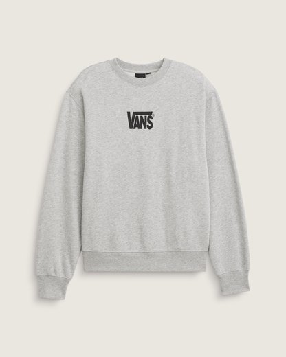 Vans Stretch Logo Crew Sweatshirt in Cement Heather Grey