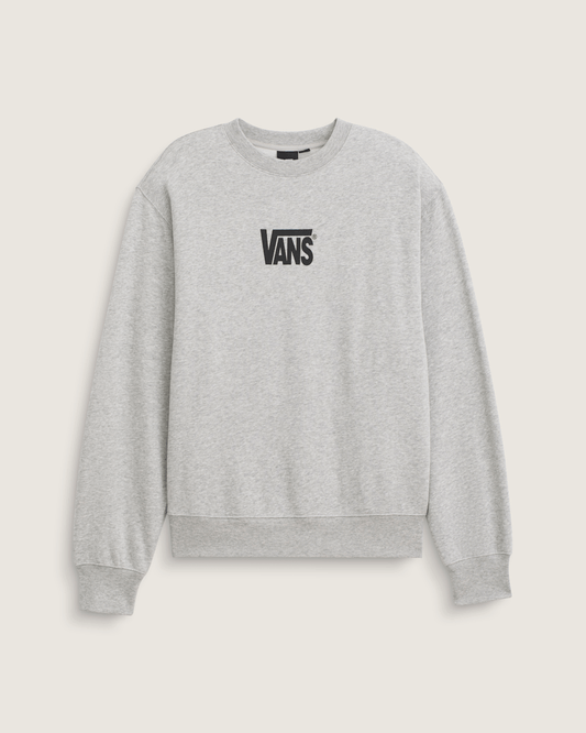 Vans Stretch Logo Crew Sweatshirt in Cement Heather Grey