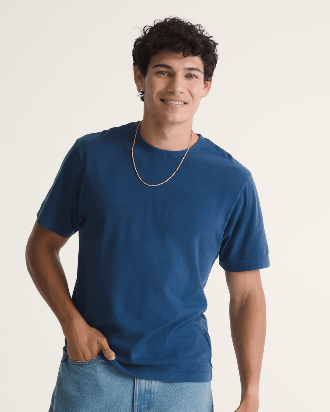 Vans Premium Shrunken T-Shirt in Deep Indigo Blue