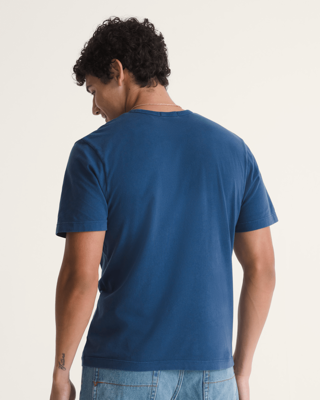 Vans Premium Shrunken T-Shirt in Deep Indigo Blue
