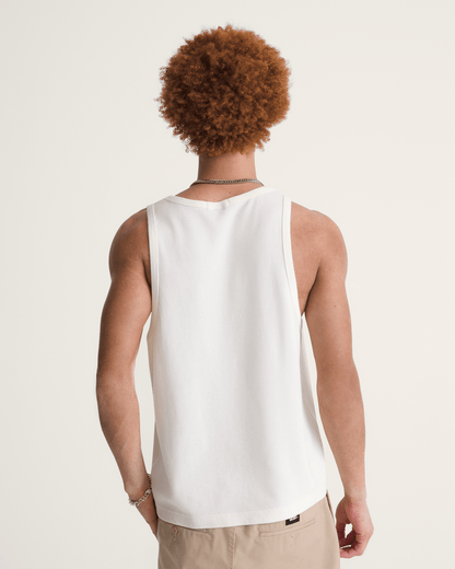 Vans Premium Waffle Tank Top in Egret White