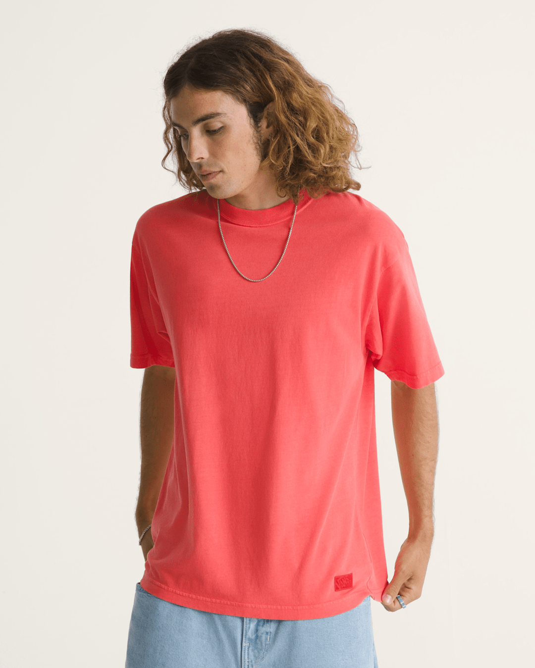 Vans Premium Loose Fit T-Shirt in Crimson Haze Red