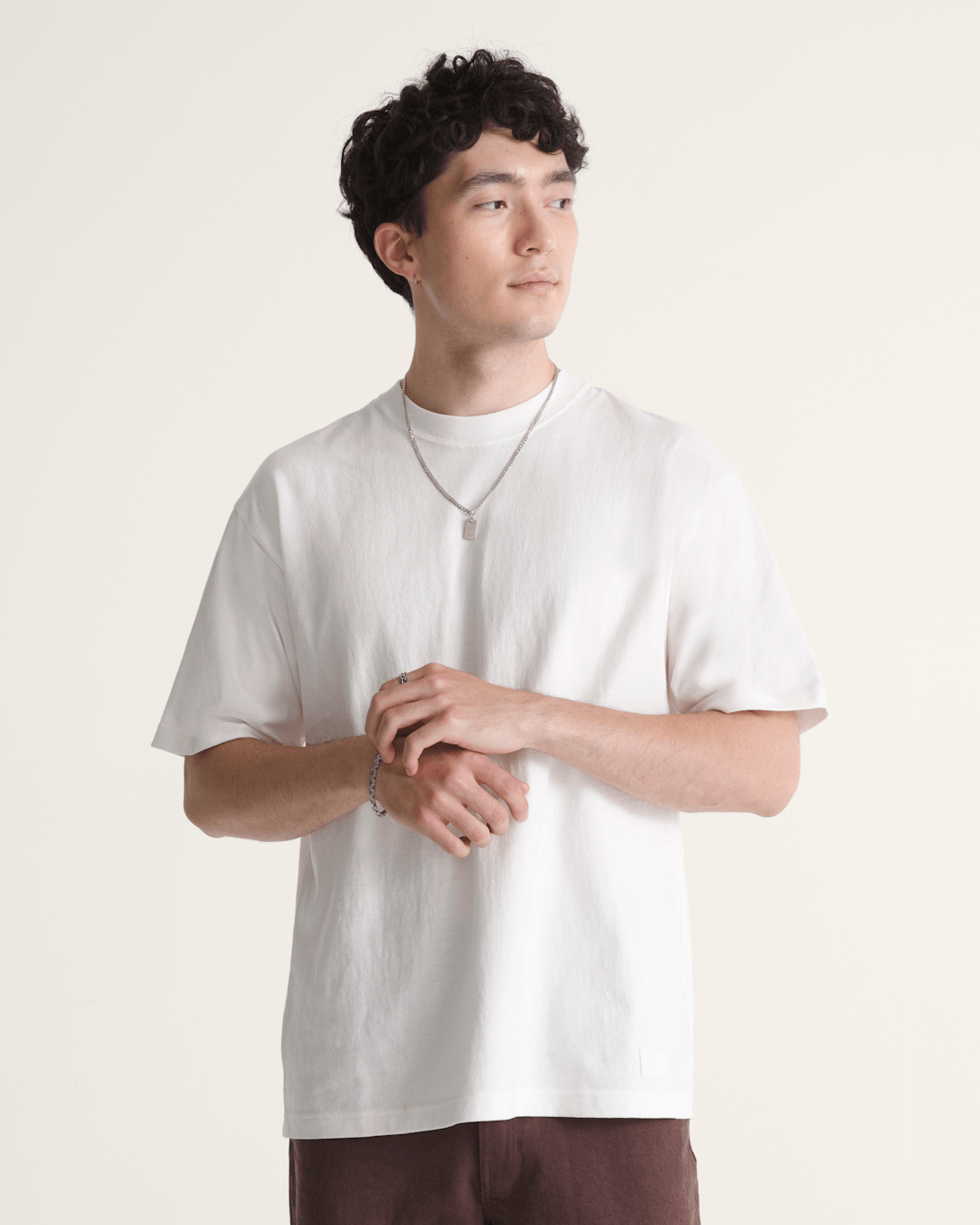 Vans Premium Loose Fit T-Shirt in Egret White