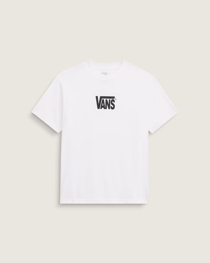 Vans Stretch Logo T-Shirt in White / Black