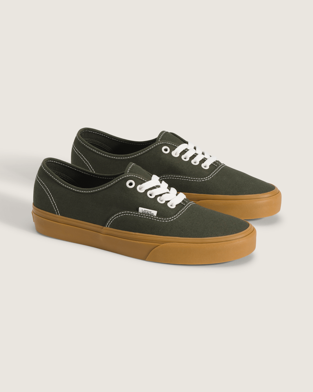 Vans Authentic Shoe in Gum Obsidian Fern Green