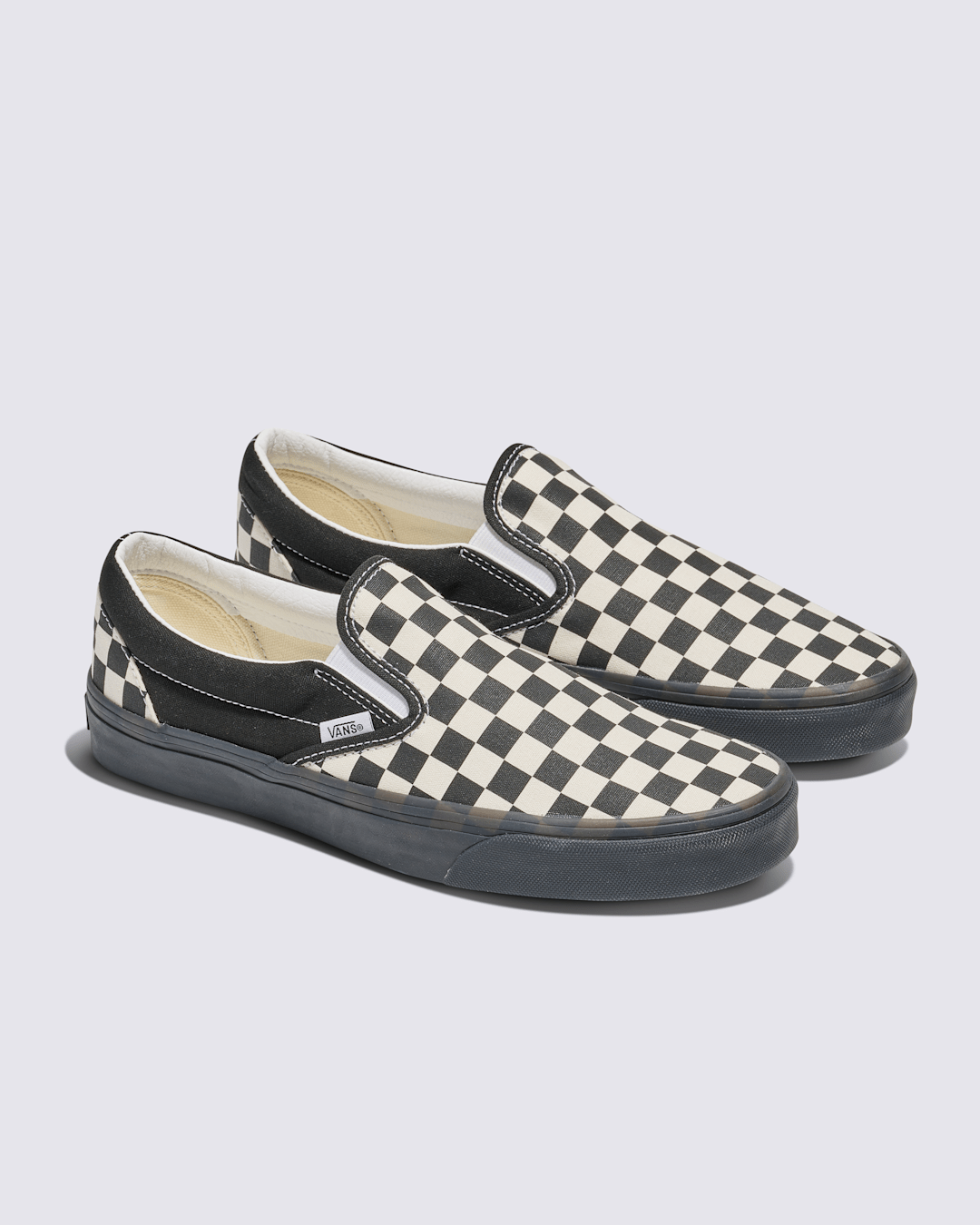 Vans Classic Slip-On Checkerboard Shoe in Checkerboard White / Black