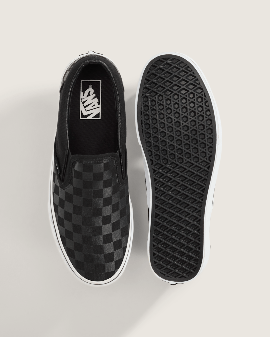 Vans Classic Checkerboard Slip-On Black/Black Shoe