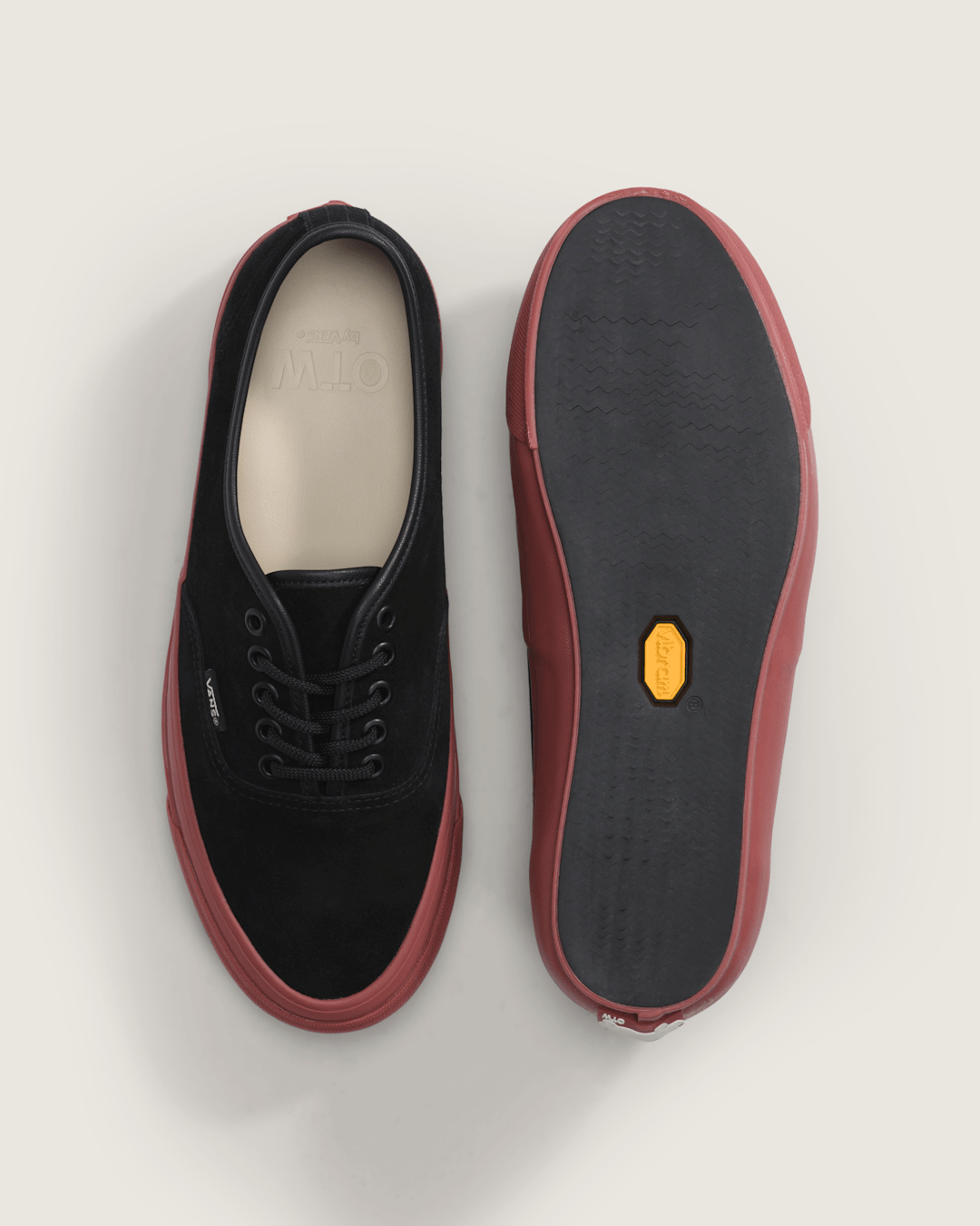 Vans OTW Authentic 44 Siped Vibram in Black / Ochre Red