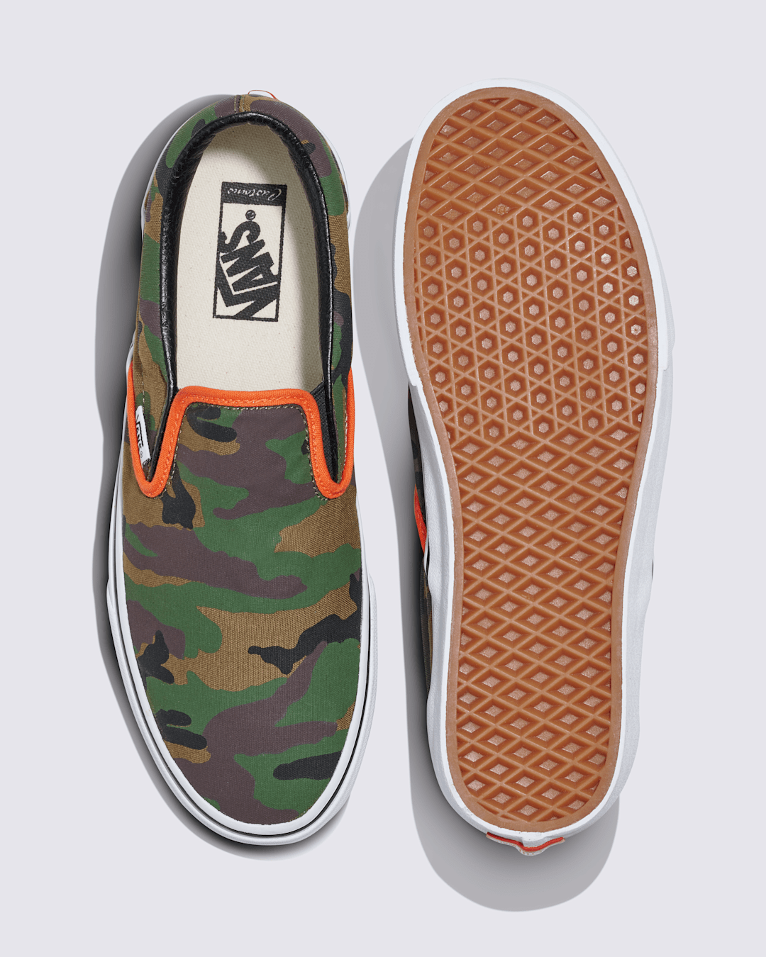 Vans Customs Classic Slip-On Shoe in Camo Jungle Green