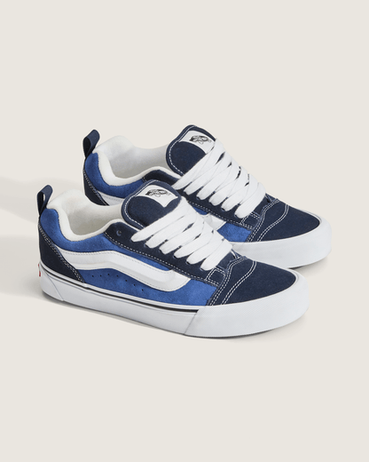 Vans Knu Skool Shoe in Navy Blue / True White