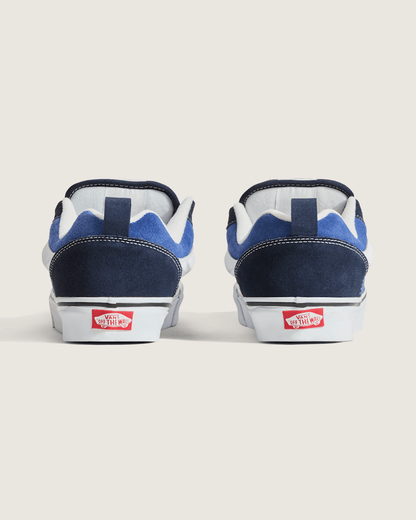 Vans Knu Skool Shoe in Navy Blue / True White