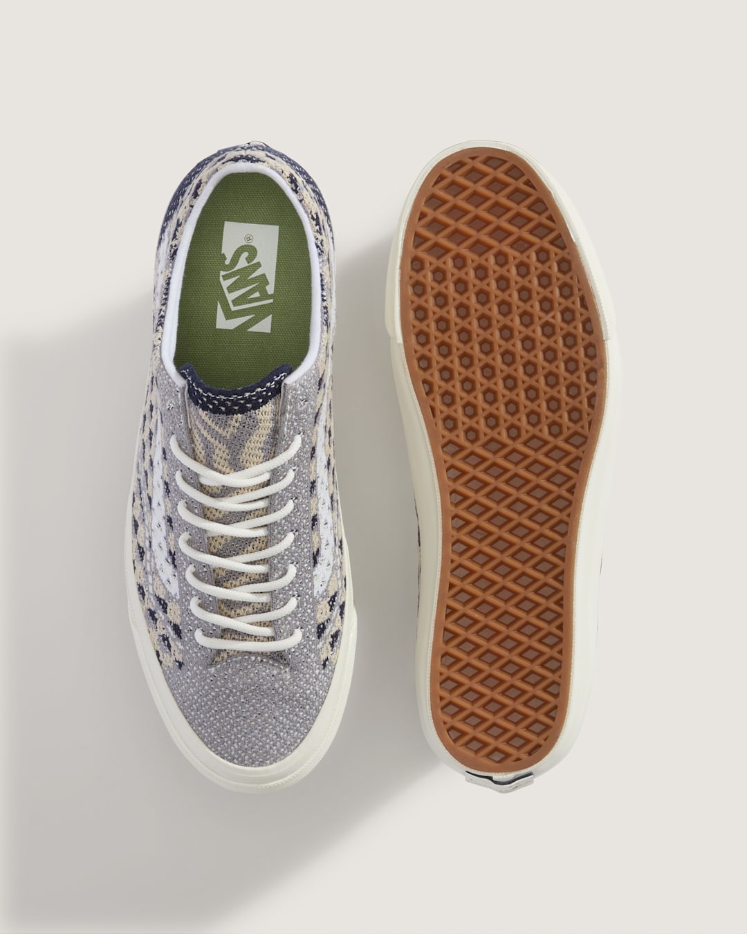 Vans Premium Old Skool Shoe in Geo Check Frost Grey