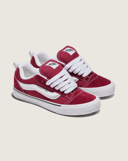 Vans Knu Skool Shoe in Rhododendron Red