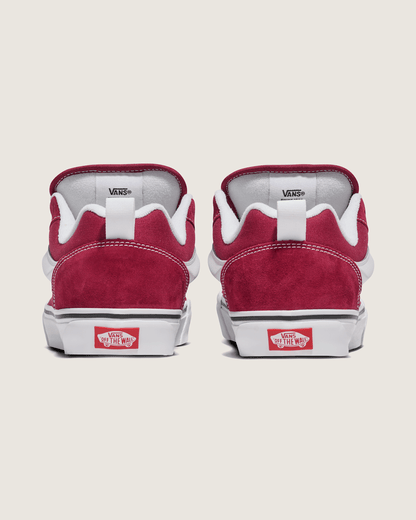 Vans Knu Skool Shoe in Rhododendron Red