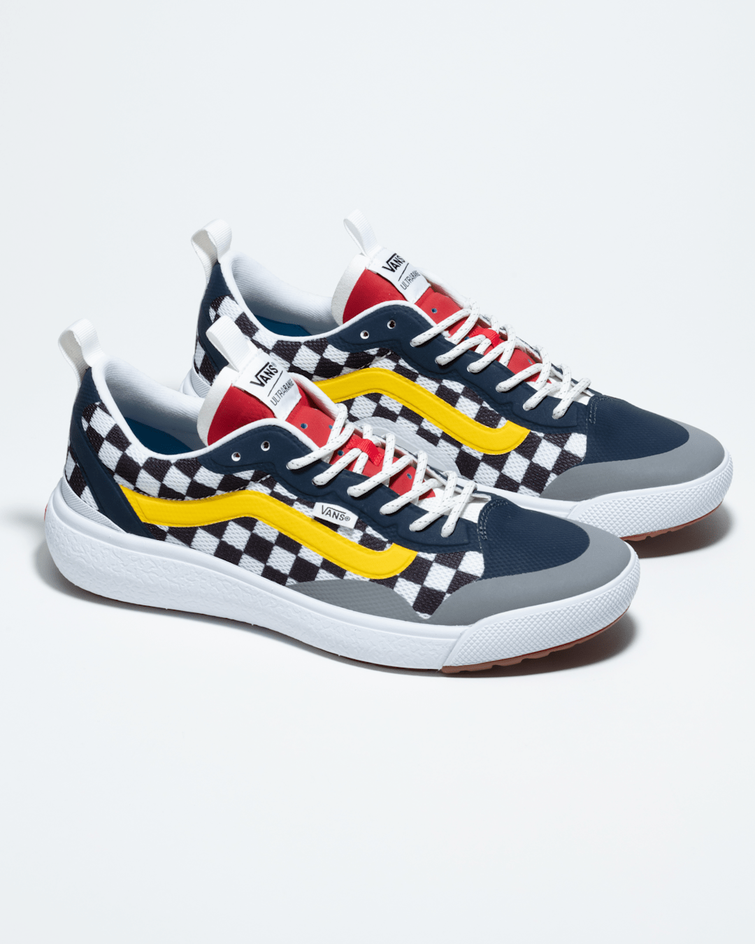 Vans Customs UltraRange EXO Checkerboard Shoe in Black / White