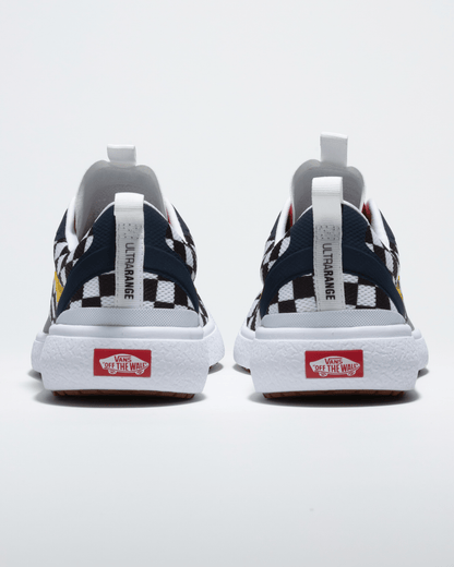 Vans Customs UltraRange EXO Checkerboard Shoe in Black / White