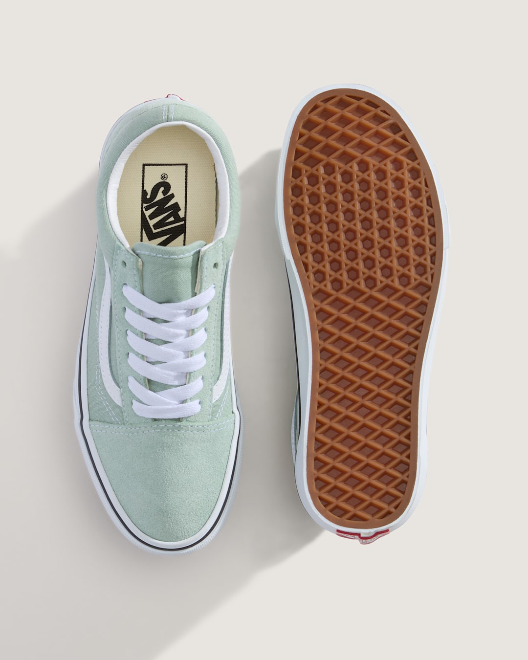 Vans Old Skool Shoe in Grey Olive Green