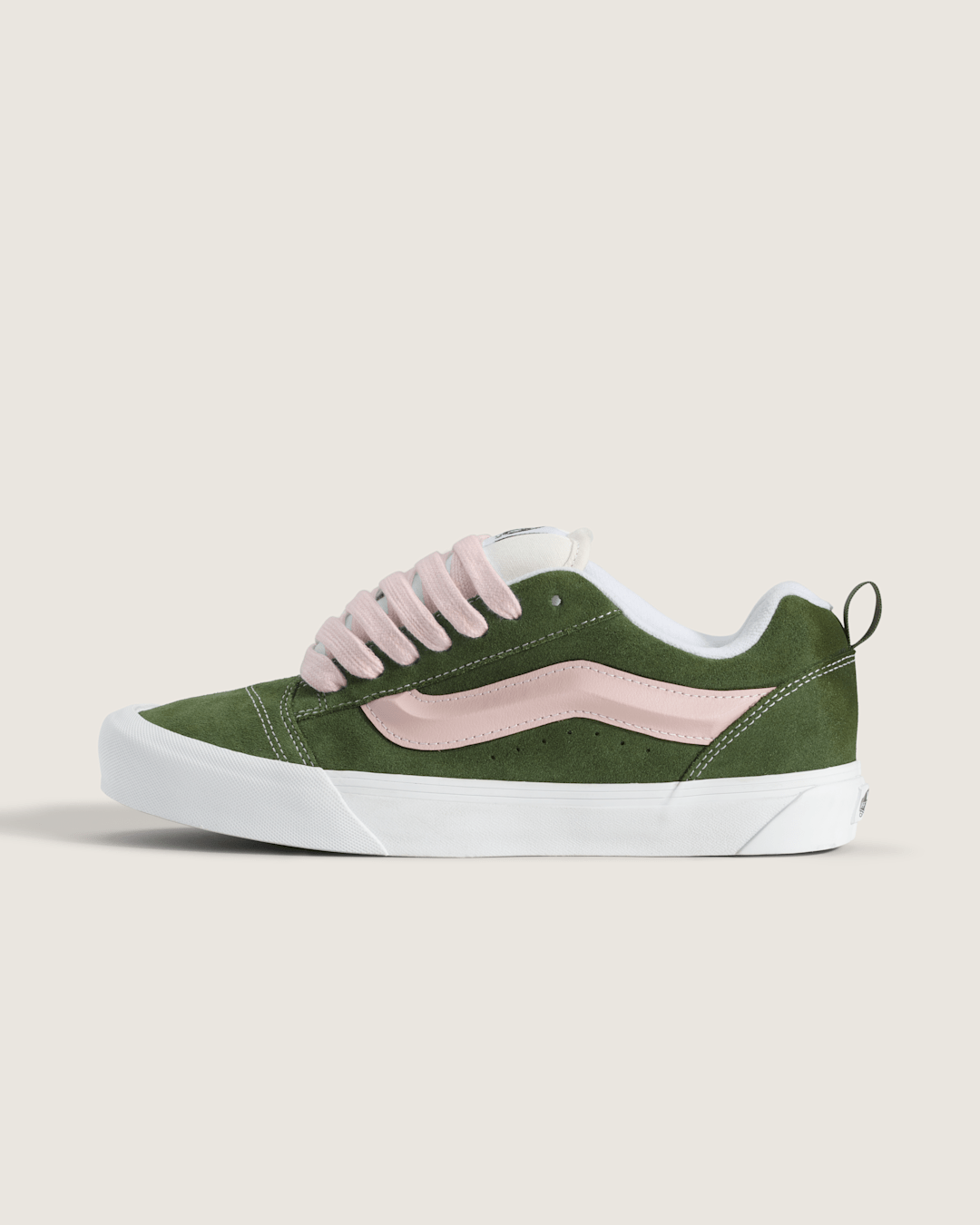 Vans Knu Skool Shoe in Pine Forest Green