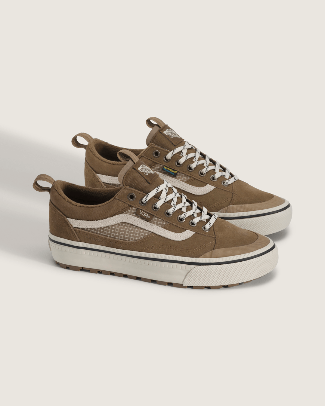 Vans Old Skool Waterproof Insulated Shoe in Brown / Green