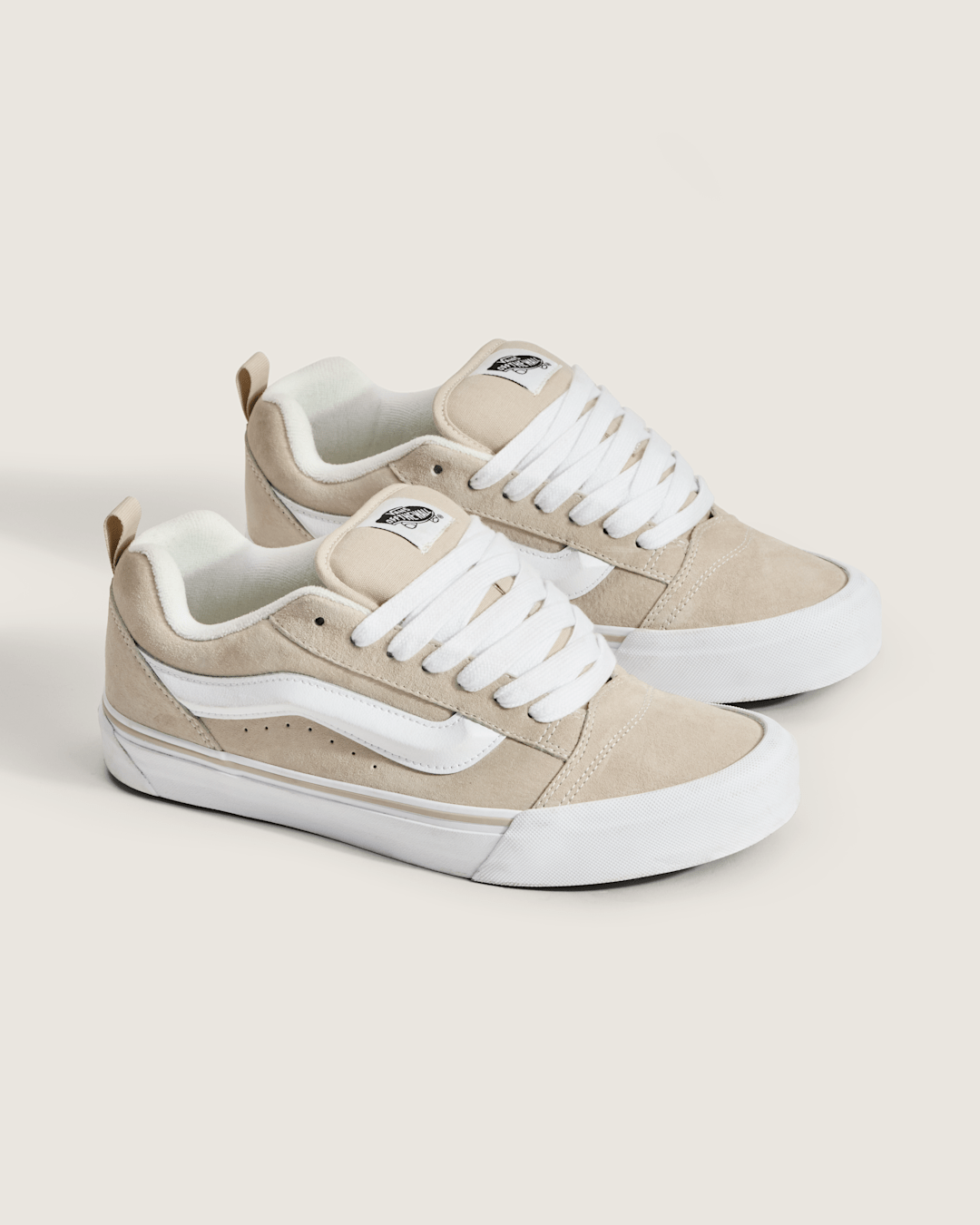 Vans Knu Skool Shoe in Neutral Beige