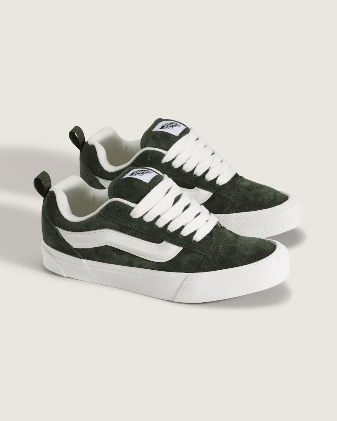 Vans Knu Skool Shoe in Dried Kelp Green