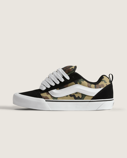 Vans Knu Skool Shoe in Camo Jungle Green