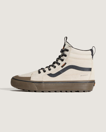 Vans Sk8-Hi Waterproof Insulated Shoe in Oatmeal Beige / Black