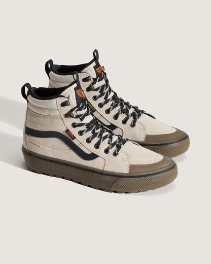 Vans Sk8-Hi Waterproof Insulated Shoe in Oatmeal Beige / Black