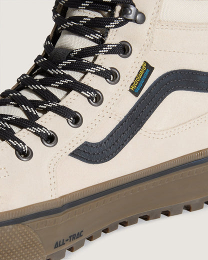 Vans Sk8-Hi Waterproof Insulated Shoe in Oatmeal Beige / Black