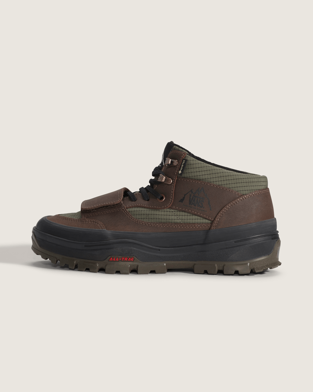 Vans Mountain Mid GORE-TEX Insulated Shoe in Dark Green / Dark Brown