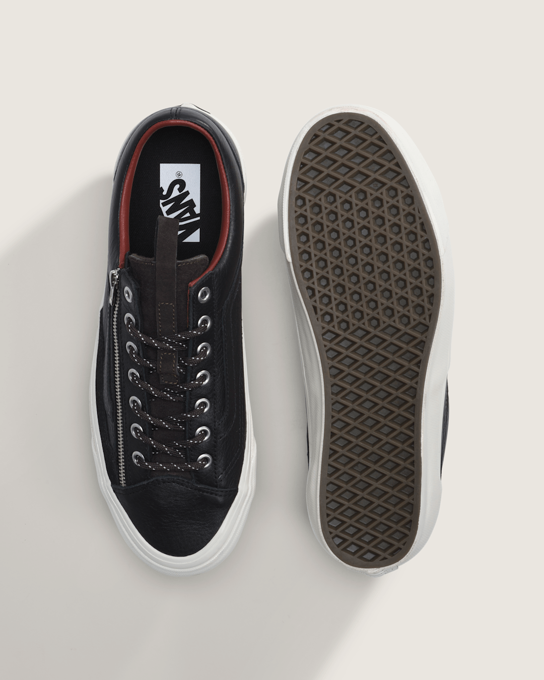 Vans Premium Old Skool Zip Shoe in Black