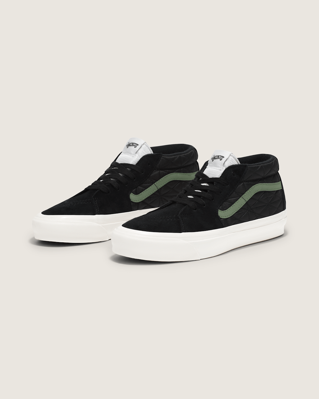 Vans Premium Sk8-Mid Shoe in Black / Green