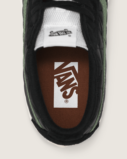 Vans Premium Sk8-Mid Shoe in Black / Green