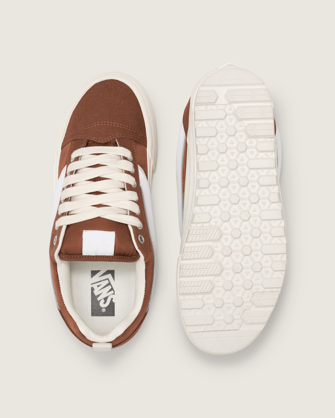 Vans Premium Knu Skool Shoe in Mercer Tortoise Shell Brown