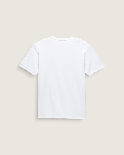 Vans Left Chest Logo T-Shirt in White / Black