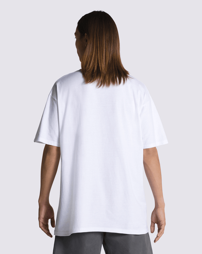 Vans Left Chest Logo T-Shirt in White / Black