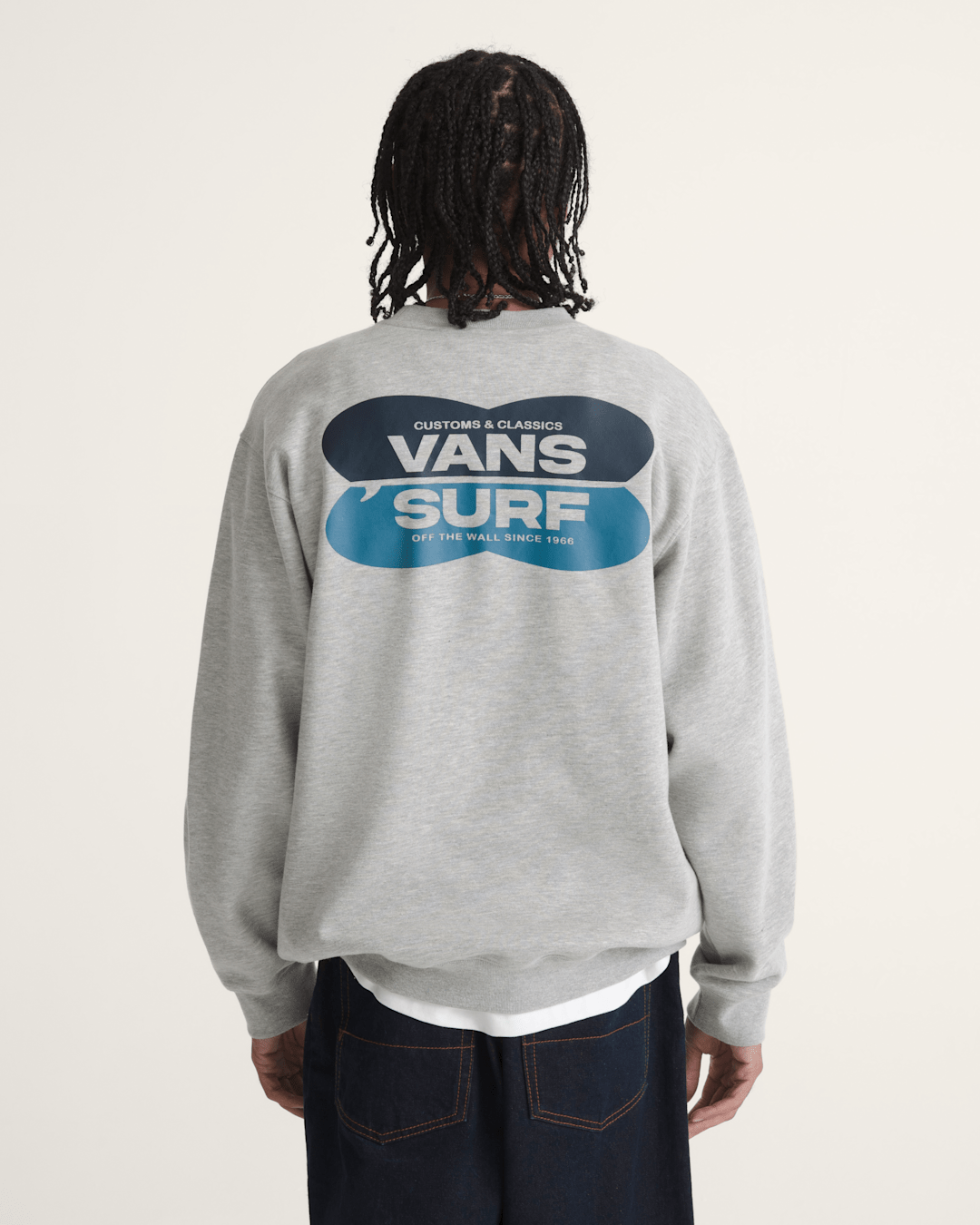 Vans Palms Crew Sweatshirt in Cement Heather