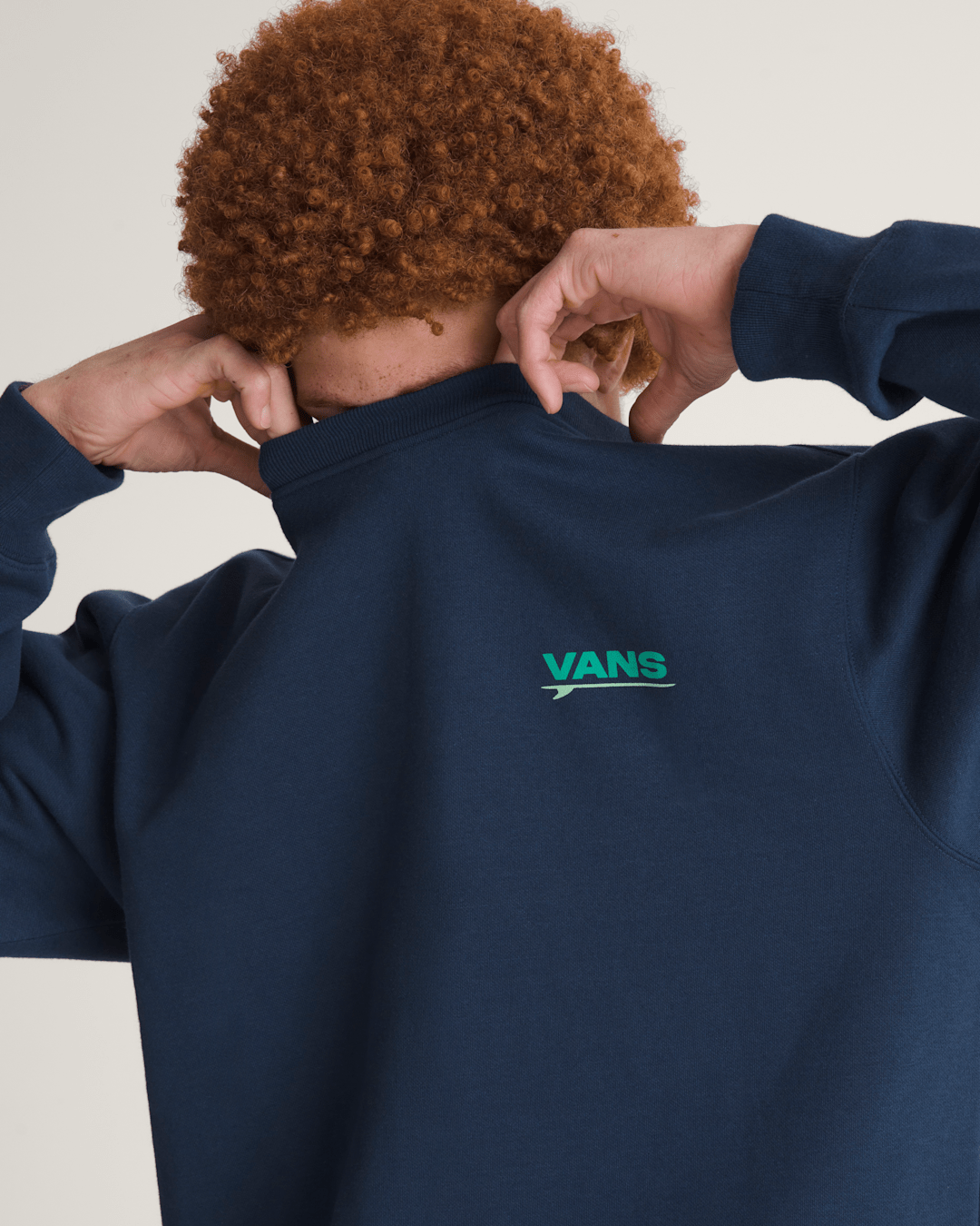 Vans Palms Crew Sweatshirt in Dress Blues